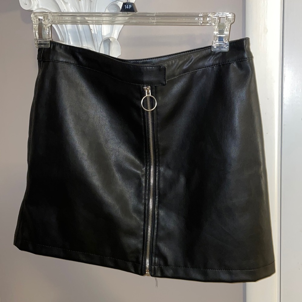 Leather Look Skirt
